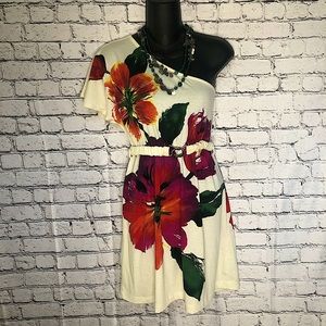 xxi One Shoulder Tropical Dress